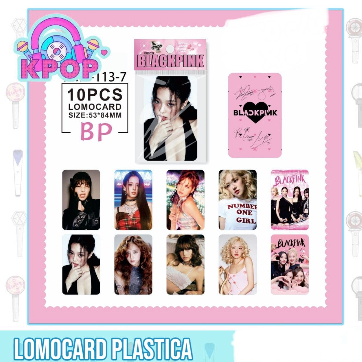 Set 10 Photocards Plásticas “BlackPink”