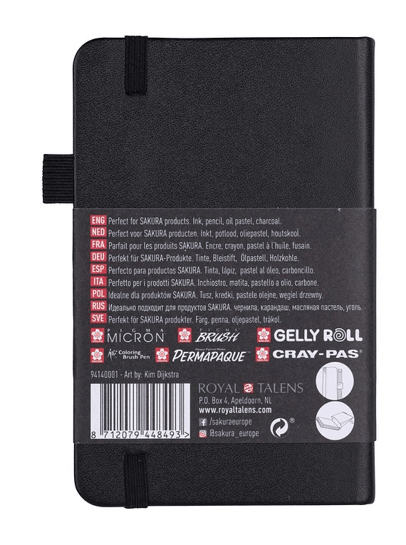 Sketchbook (21x13 cms) hoja blanco crema - Sakura - Frikiados