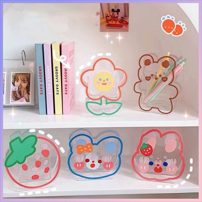 Organizador de Lápices Transparente, 16x16cms Aprox