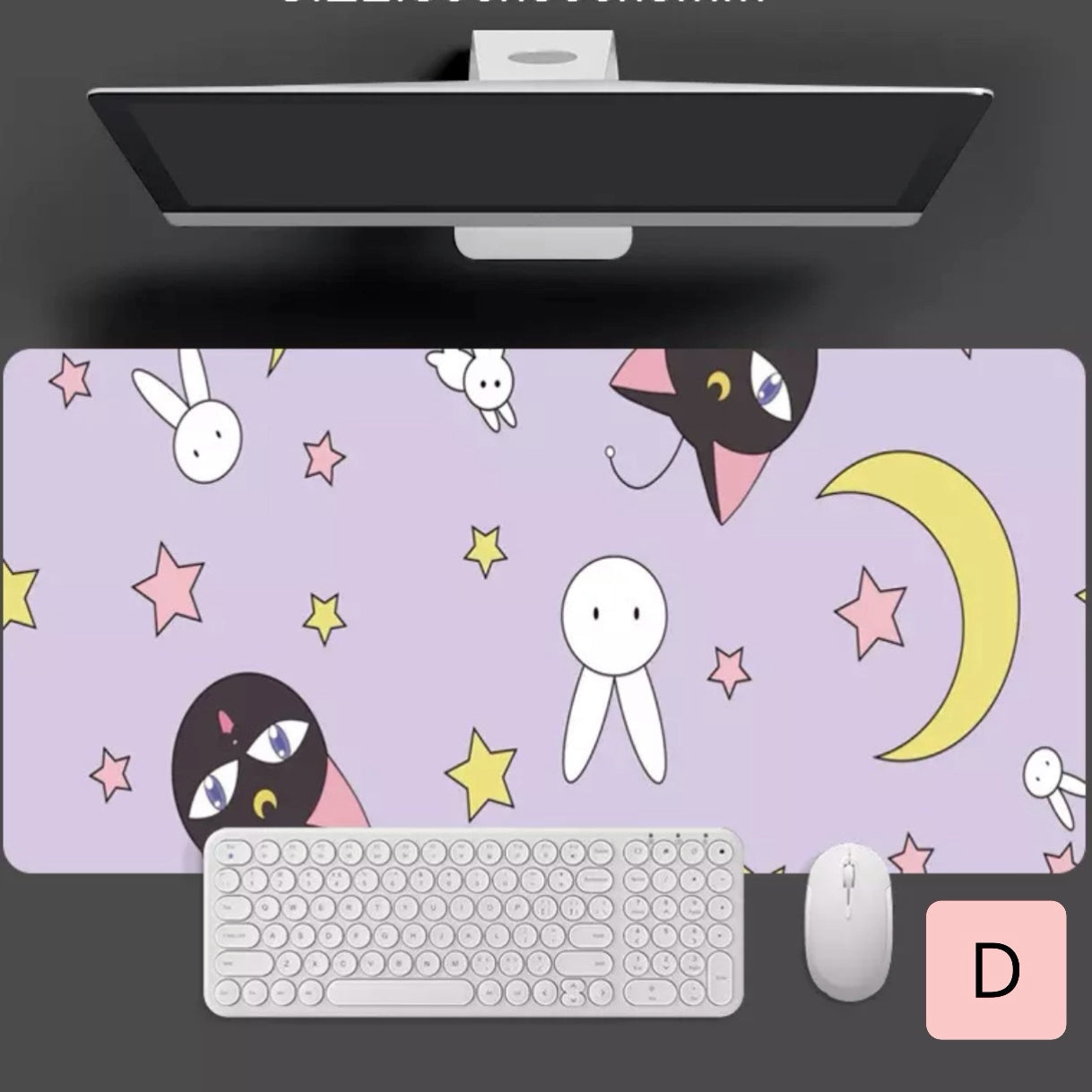 Mouse Pad XL “Sailor Moon”, calidad premium acolchado (4mm grosor), 60x30cms