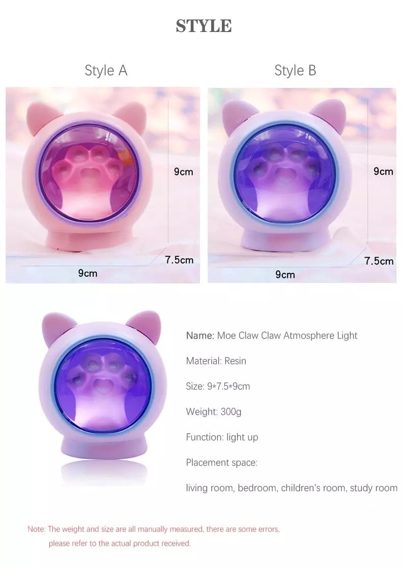 Lámpara “Patita de Gato”, 10x10cms