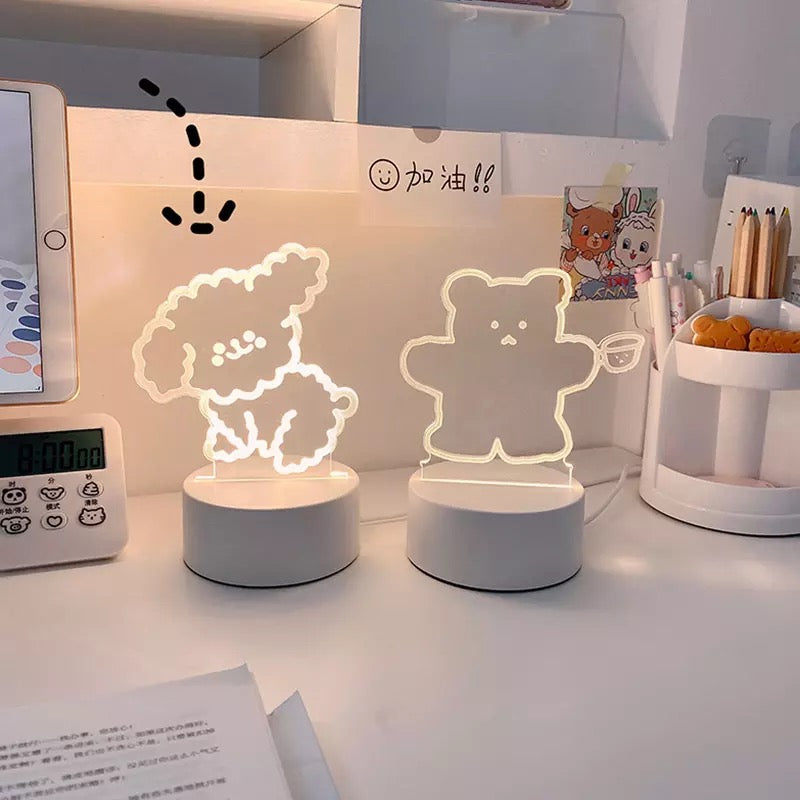 Lámpara “Súper Cute”,Luz Led, 16x10cms