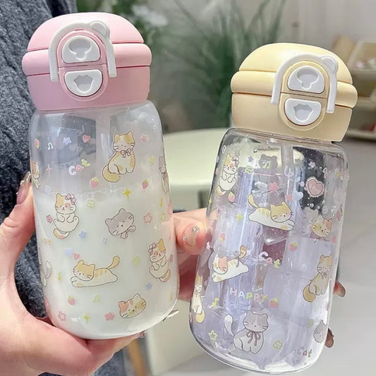 Botella con Bombilla “Gatitos”