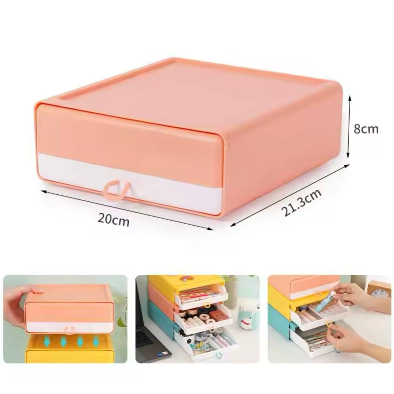 Cajas Organizadoras apilables. 20x21x8cms