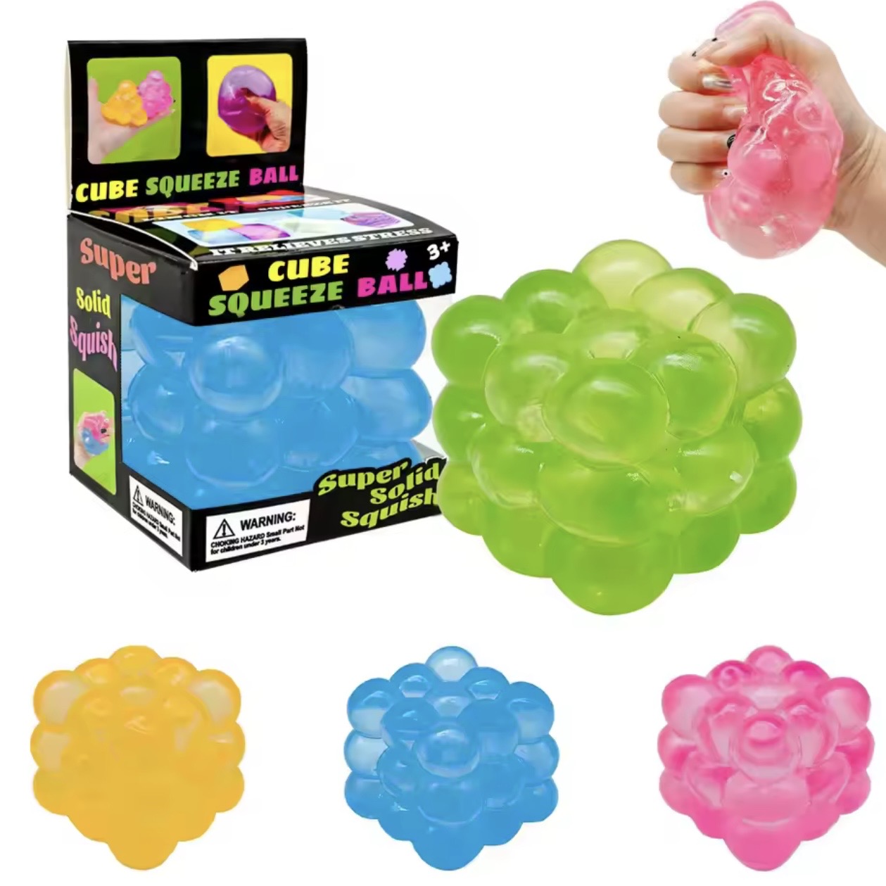 Squishy Cubo Gel “Uva”