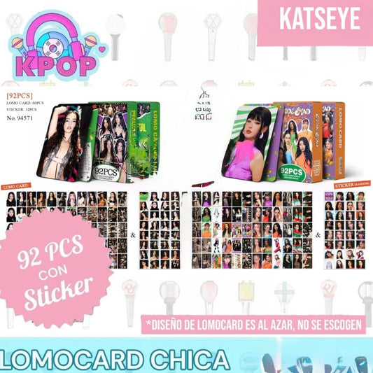 Set 92 PCS “KATSEYE”. 60 Photocards + 32 Mini Stickers.