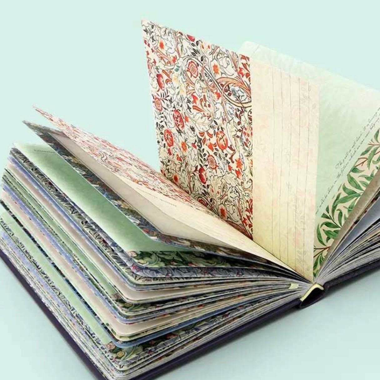 Libreta “William Morris”. Hojas con Diseño, 128U 19x13cms