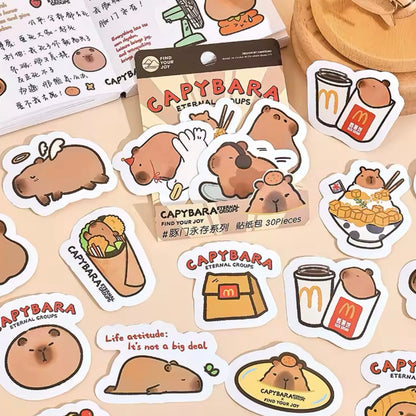Set 30 Stickers “Capybara”