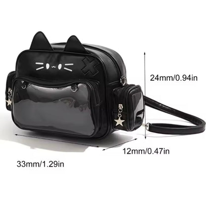 Mochila- Bolso “Gatito”. Material Cuerina 33x24x12cms
