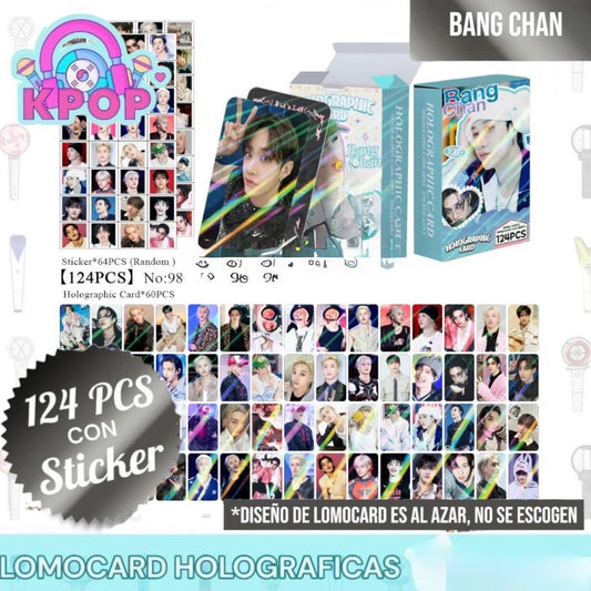 Set 124 PCS “Bang Chan Straykids”. 64 Photocards + 60 Mini Stickers.