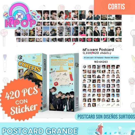 Set 420 PCS “Cortis”. 30 Photocards + 30 LomoCards + 360 Stickers