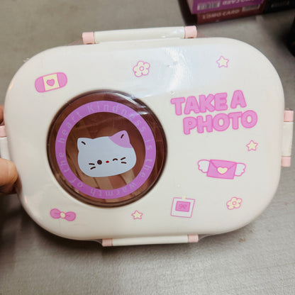 Lunch Box + Cubiertos “Gatito”