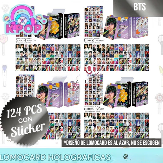 Set 124 PCS “BTS”. 64 Photocards + 60 Mini Stickers.