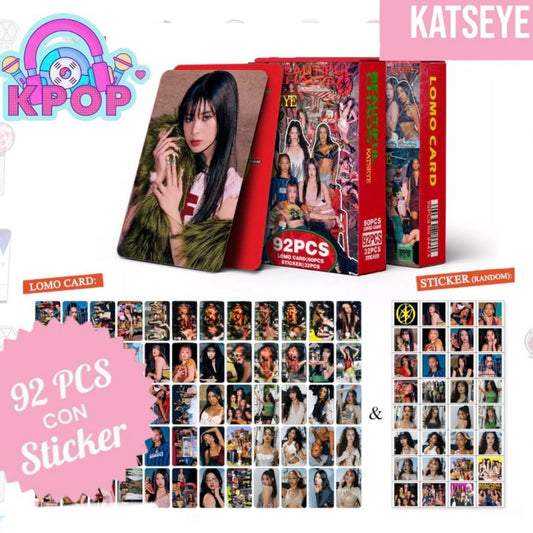 Set 92 PCS “KATSEYE”. 60 Photocards + 32 Mini Stickers.