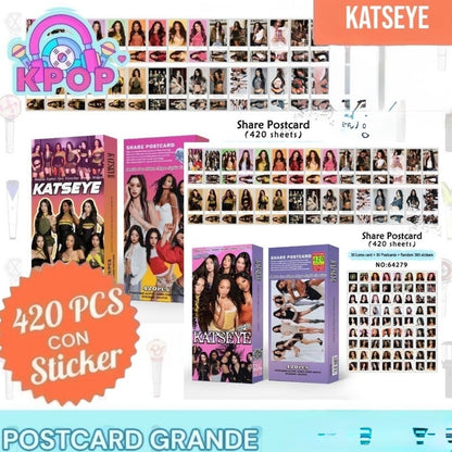 Set 420 PCS “Katseye”. 30 Photocards + 30 LomoCards + 360 Stickers