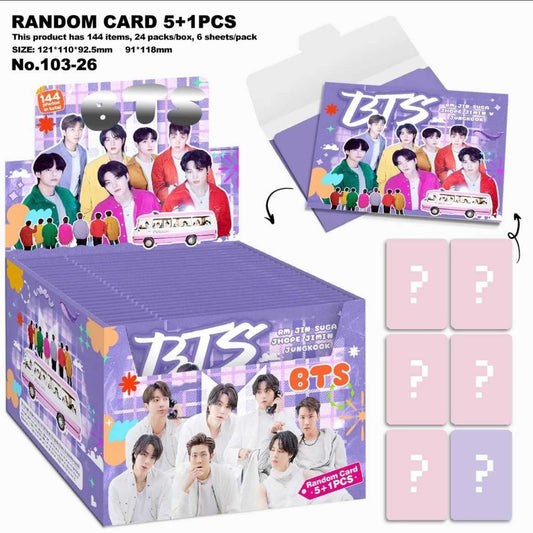 Set 6 Photocards Sorpresas (1 de PVC) “BTS”.