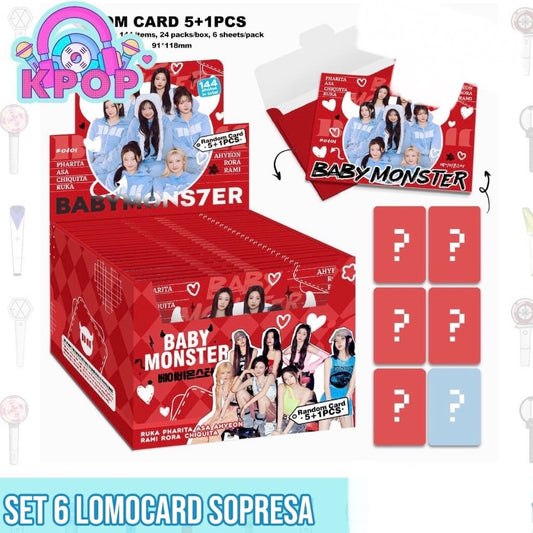 Set 6 Photocards Sorpresas (1 de PVC) “Baby Monster”.
