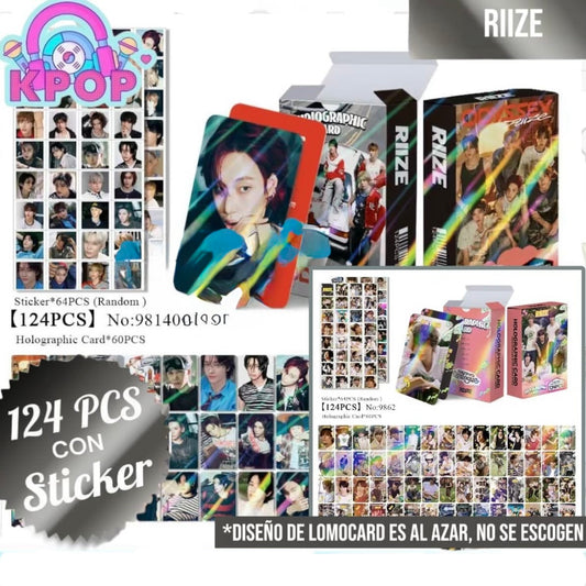 Set 124 PCS “RIIZE”. 64 Photocards + 60 Mini Stickers.