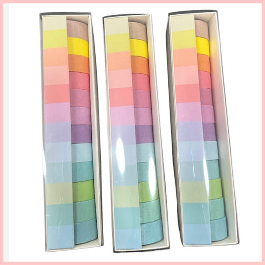 Set 12 Washi Tape tonos Pastel.