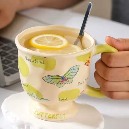 Taza + Tapa + Cuchara “Mariposa”. 400ml