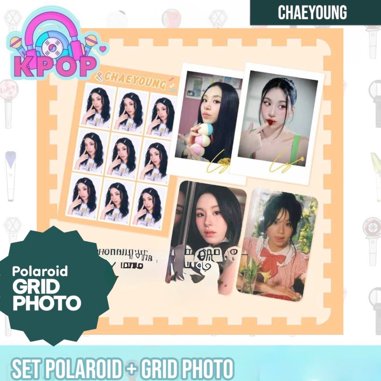 Set Polaroid + Grid Photo “Twice Chaeyoung”