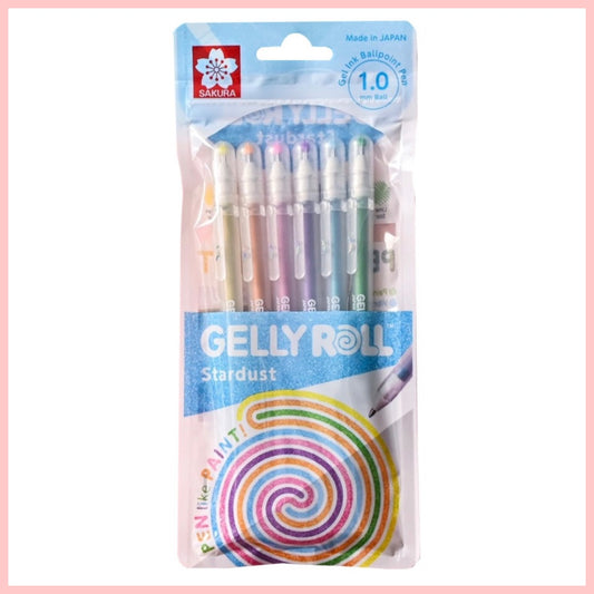 Set 6 Gelly Roll Stardust (con Brillos). 1.0mm