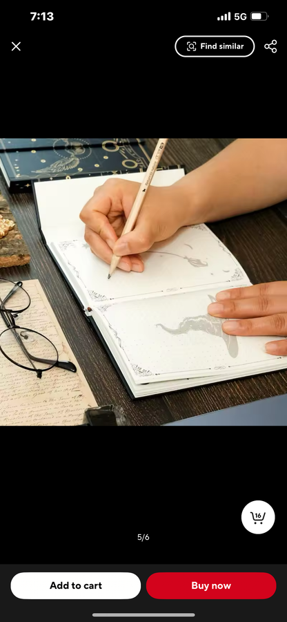 Libreta y Planner tapa dura “Hogwarts Harry Potter”, 96 Hojas con Diseños, 17x12cms