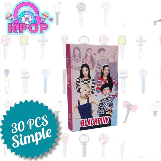 Set 30 Photocards Simples “Black Pink”
