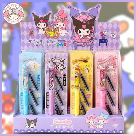 Pluma + 3 Tintas “Sanrio”. Color Azul
