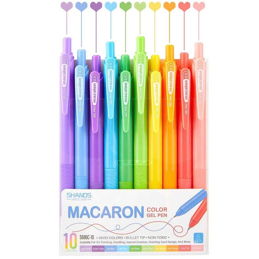 Set 10 lápices tinta gel. Tonos pastel