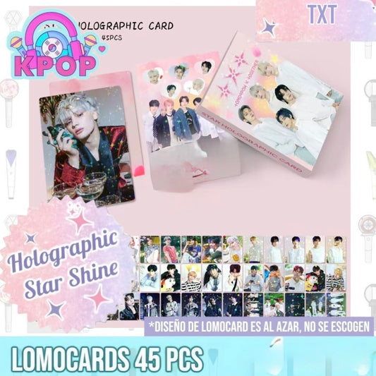 Set 45 Photocards Holographic Shine “TXT”.