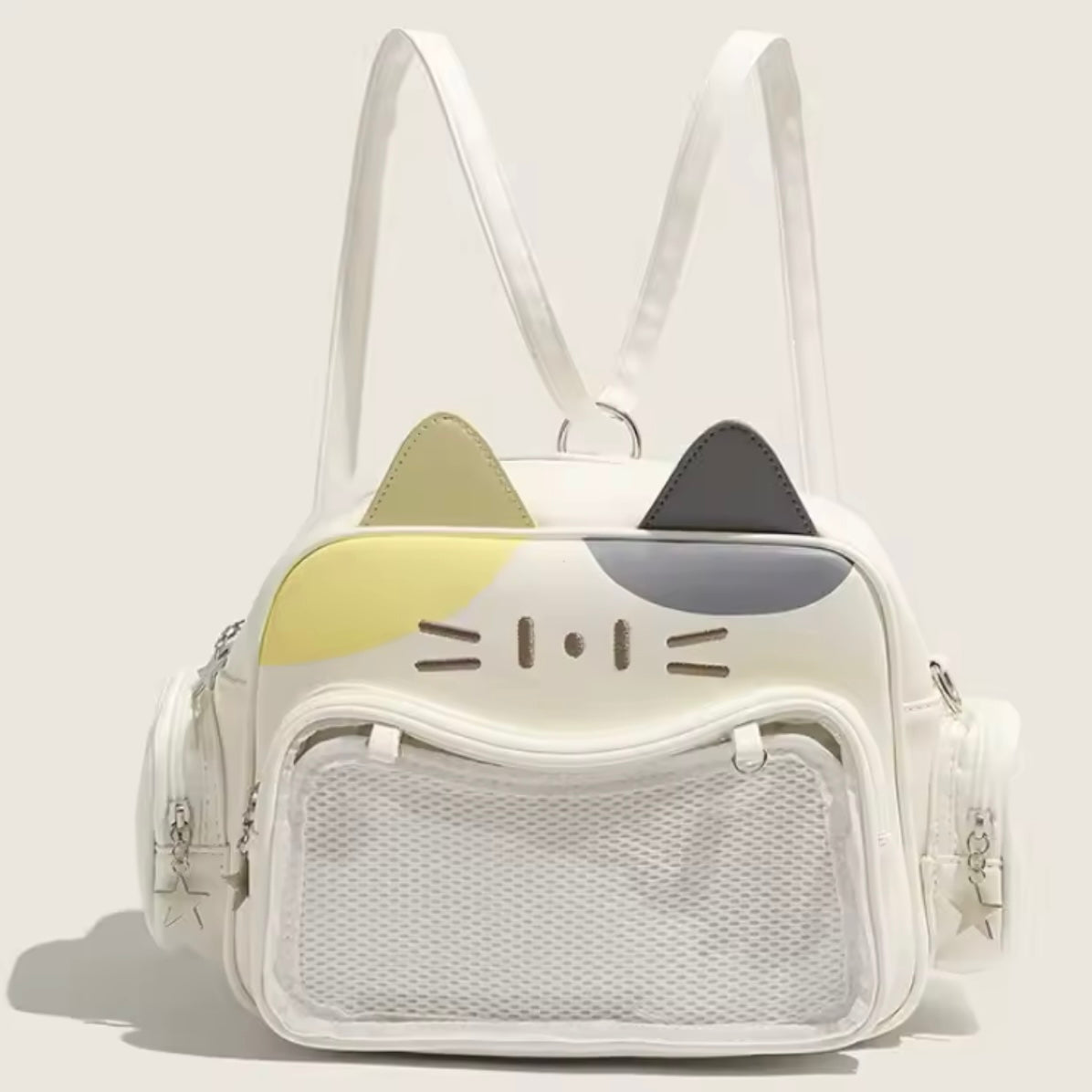 Mochila- Bolso “Gatito”. Material Cuerina 33x24x12cms