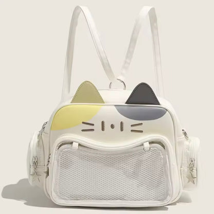 Mochila- Bolso “Gatito”. Material Cuerina 33x24x12cms