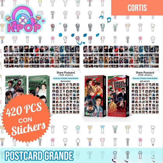 Set 420 PCS “Cortis”. 30 Photocards + 30 LomoCards + 360 Stickers