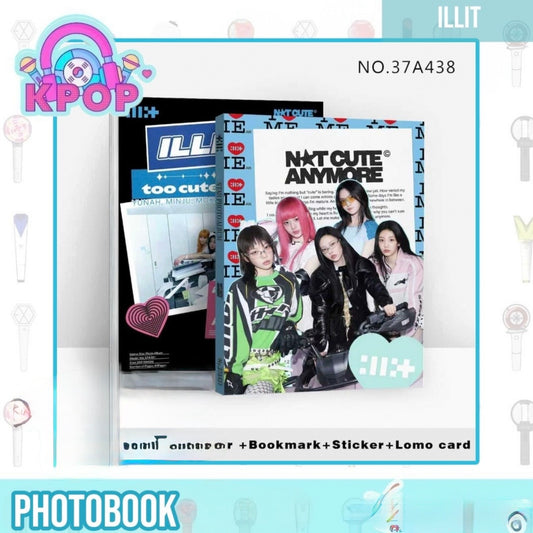 Photobook “ILLIT” + 4 PhotoCards + Lámina de Stickers. 40 Páginas 29x21Cms