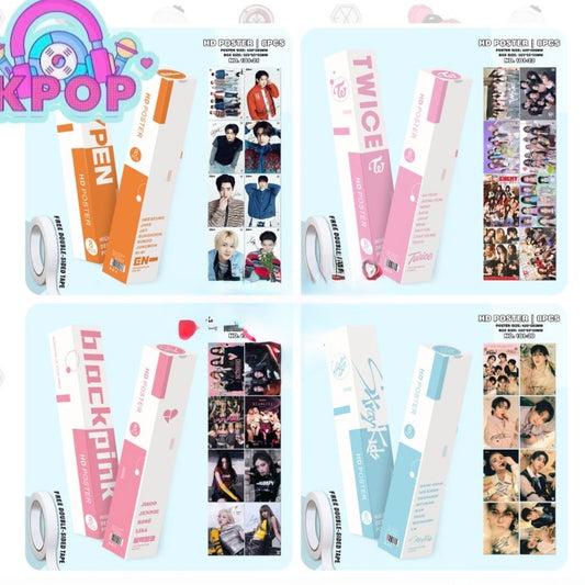 Set 8 Póster HD + Cinta Doble Faz 42x29cms