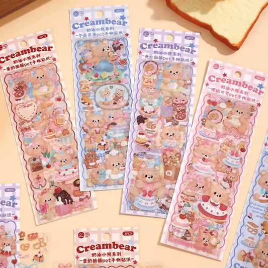 Set 3 Láminas de Stickers “Ositos”.