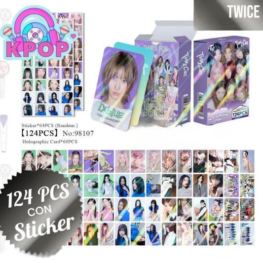 Set 124 PCS “Twice”. 64 Photocards + 60 Mini Stickers.