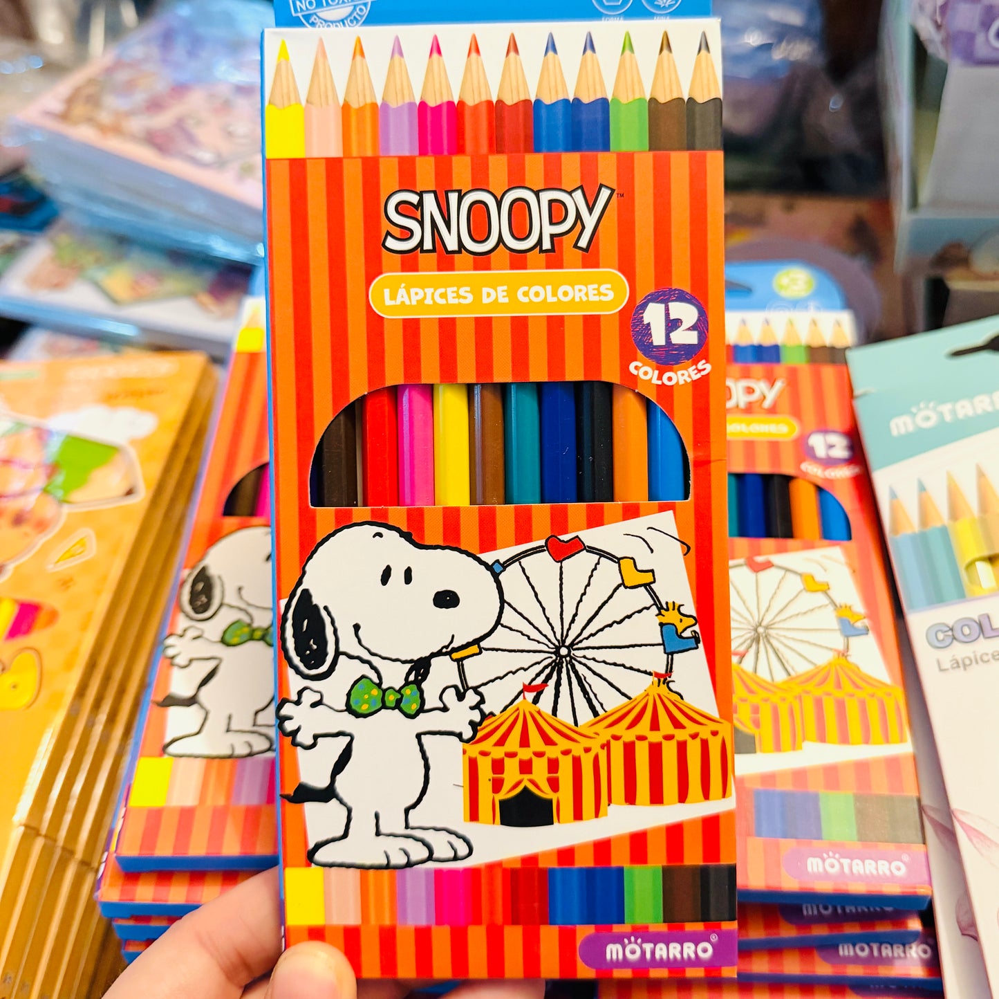 Set 12 lápices colores “Snoopy”
