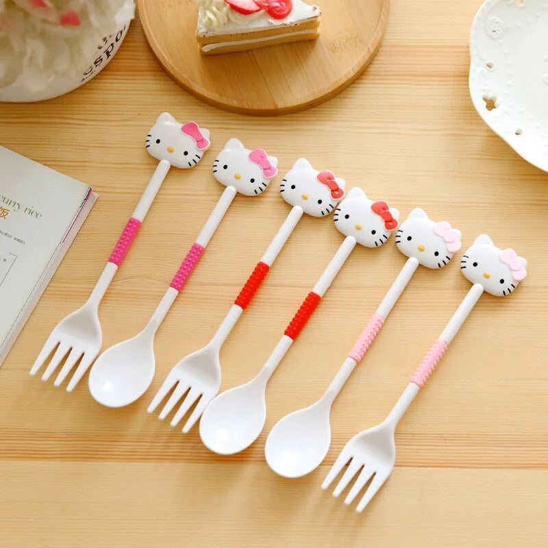 Set Tenedor + Cuchara “Hello Kitty”