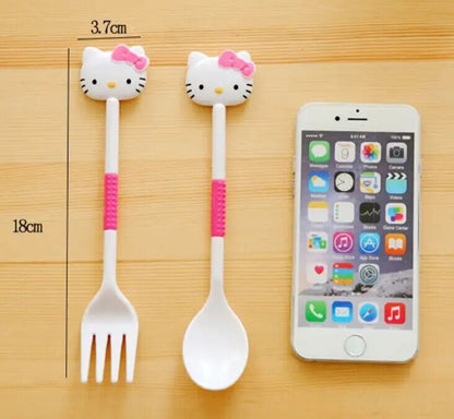 Set Tenedor + Cuchara “Hello Kitty”