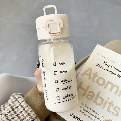 Botella con Bombilla. Material Plástico 400ml