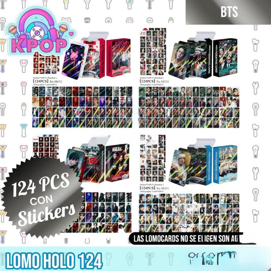 Set 124 PCS “BTS”. 64 Photocards + 60 Mini Stickers.