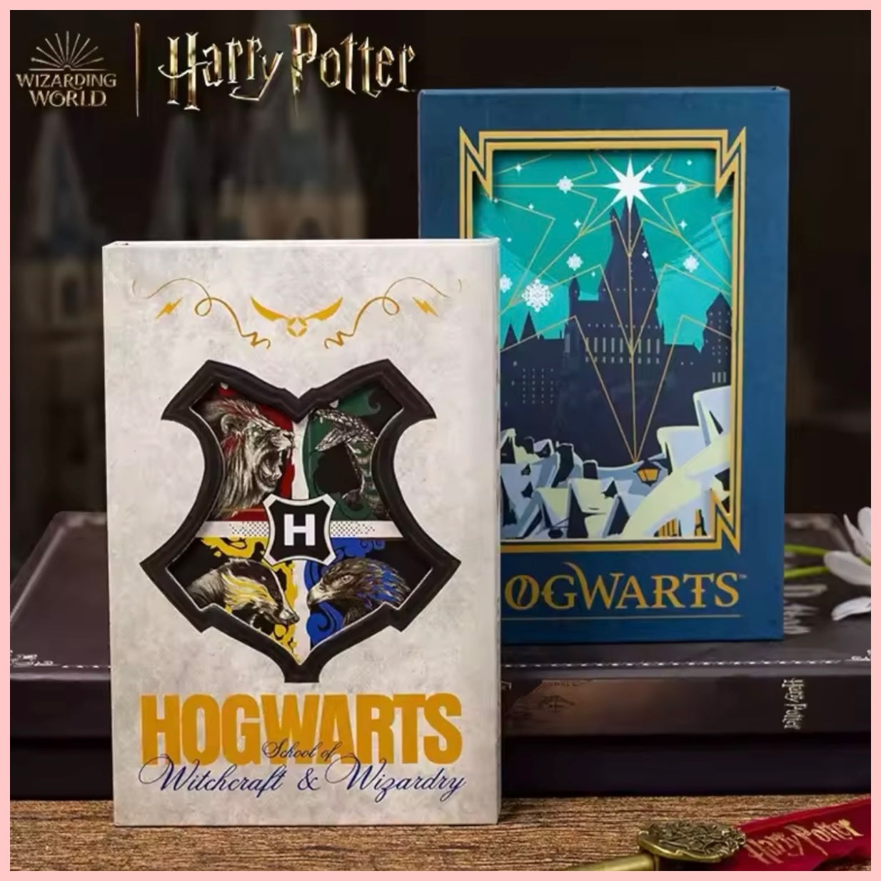 Libreta y Planner tapa dura “Hogwarts Harry Potter”, 96 Hojas con Diseños, 17x12cms