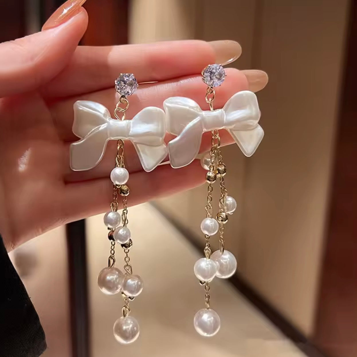 Aros “Cinta Perlitas”