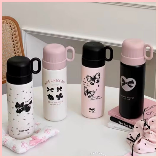 Termo con Boquilla y Bombilla “ Aesthetic”. 500ml