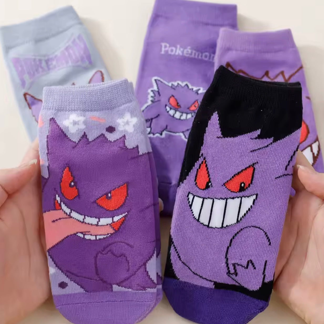 Calcetín “Gengar Pokémon”. Talla Standard 35-41