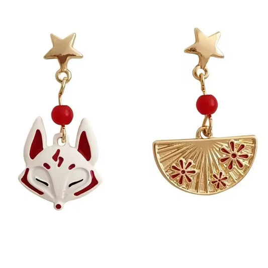 Aros “Kitsune Abanico”