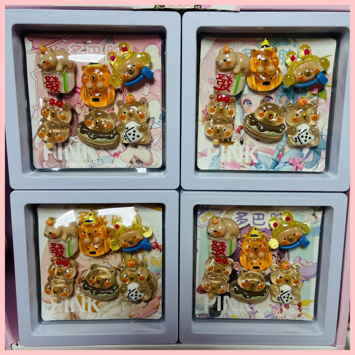 Set 6 Stickers 3D “Capybara #2”