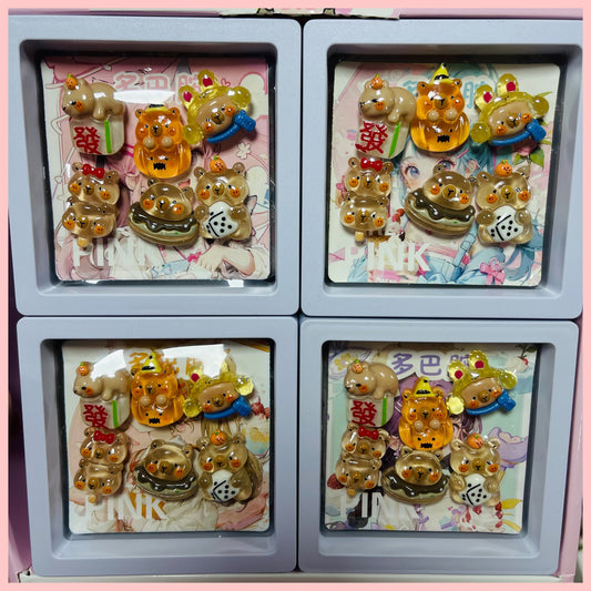 Set 6 Stickers 3D “Capybara #2”